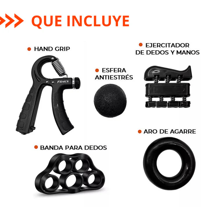 POWER GRIP™| Entrenador de Fuerza de Agarre de Mano 5en1 💪