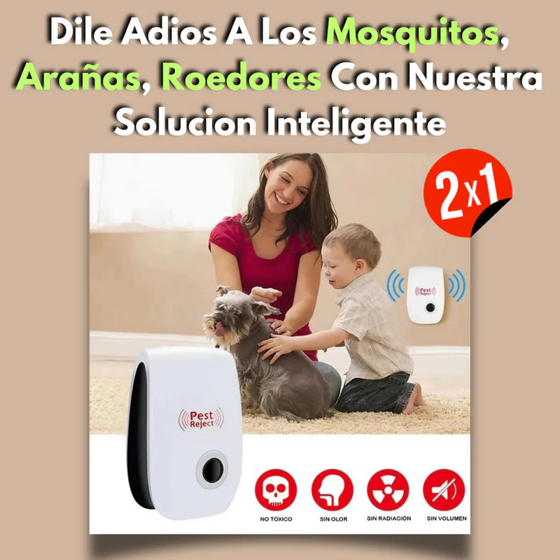 PestStop® | Promocion 2x1 - Enchufe Repelente Ultrasonico Para Un Hogar Sin Plagas 🦟🐁