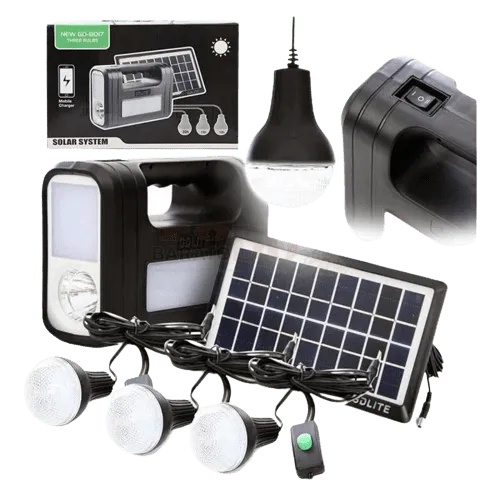 KIT SOLAR GD Lite 10: Energia Portatil + 3 bombillos + Radio